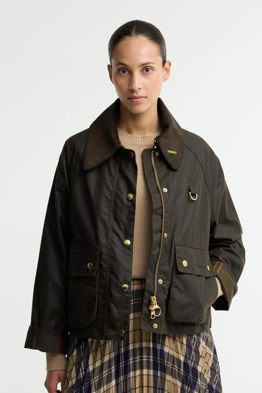 BARBOUR Icon Spay kort oljerock