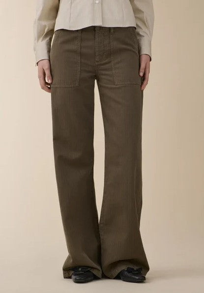 JEANERICA Guell 32" Chevron Khaki Green