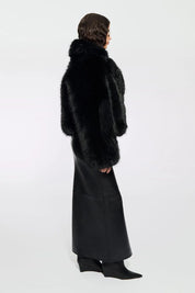 STAND Kort pälsjacka fakefur