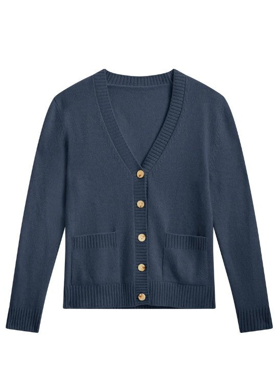 LINNEA LUND Cashmere kofta V-ringad
