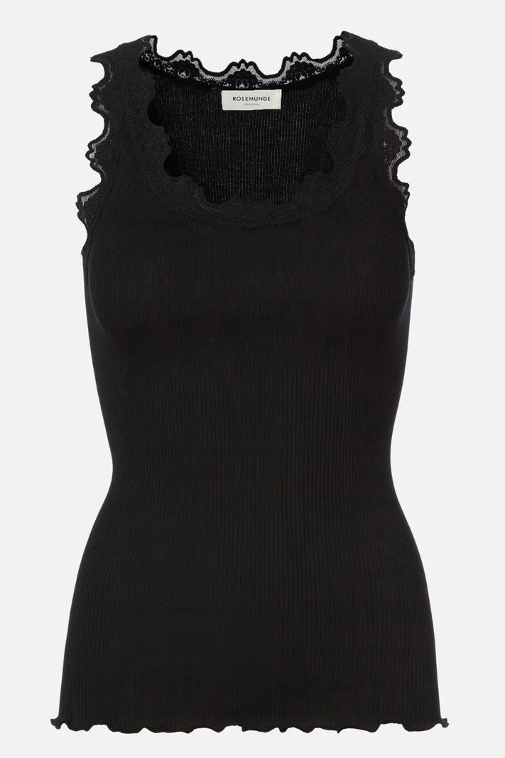 ROSEMUNDE Ribbat linne spets