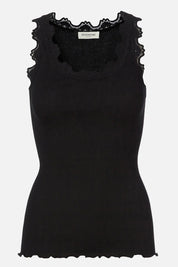 ROSEMUNDE Ribbat linne spets