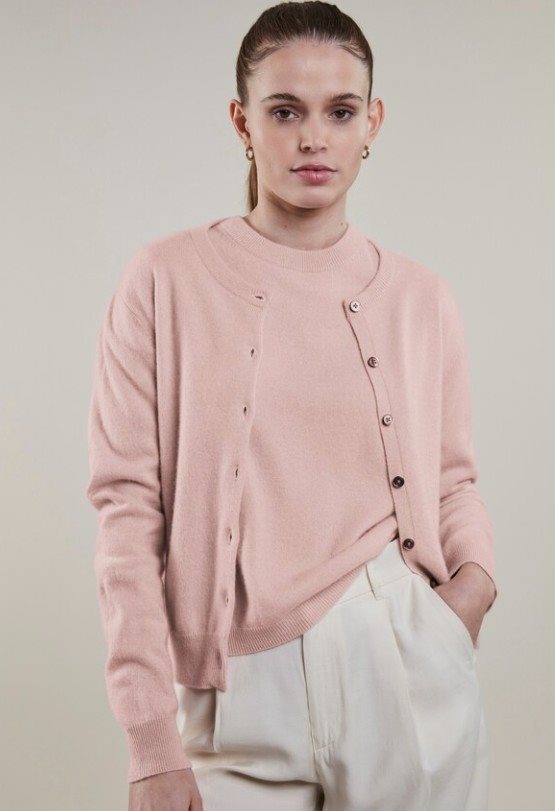 Stenströms Cashmere Kofta, rosa, M