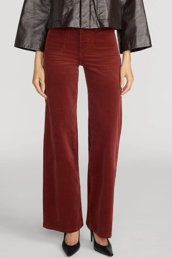 FRAME Le Slim Palazzo Corduroy WINE