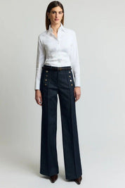 ANDIATA Viviena Jeans m guldknappar
